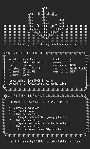 NFO file for Giant_Robot_-_Urban_International_(Single)_(1999)-LtE