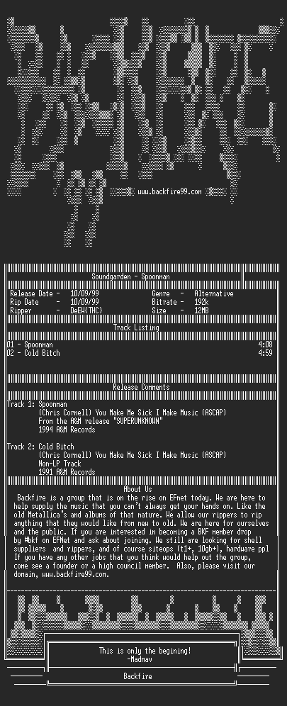 NFO file for Soundgarden-Spoonman-1994-BKF