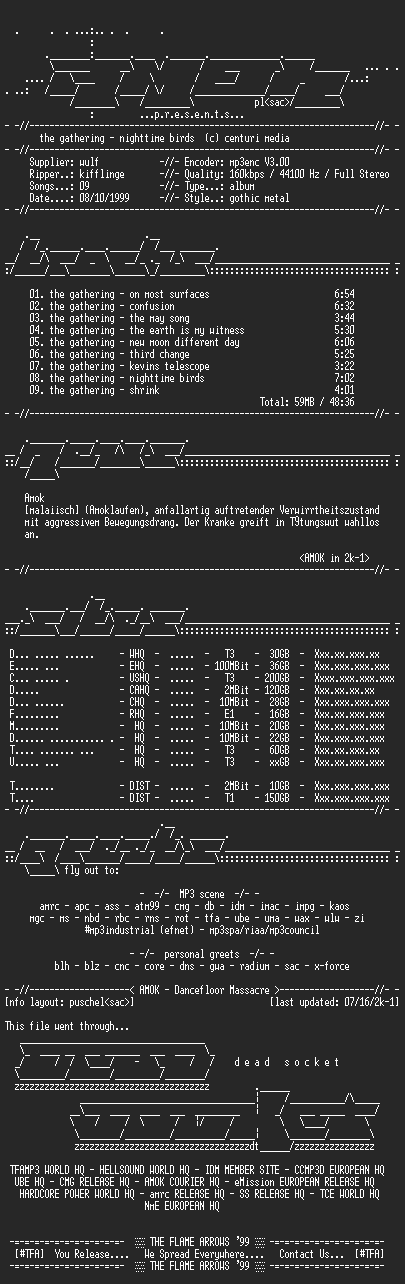 NFO file for The_Gathering-Nighttime_Birds-(1997)-AMOK