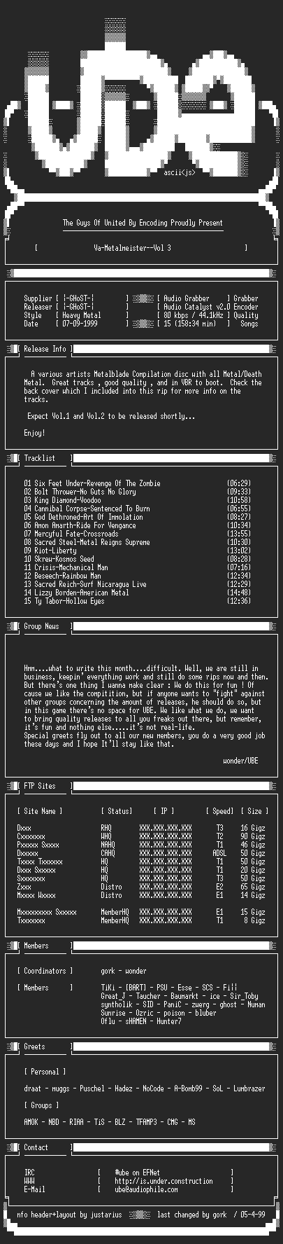 NFO file for VA-Metalmeister--Vol.3-1998-UBE