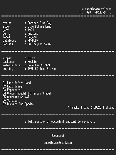 NFO file for Another_Fine_Day--Life_Before_Land-1994-sb