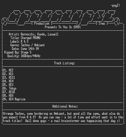 NFO file for Bernocchi_kondo_laswell-charged-promo-1999-apc