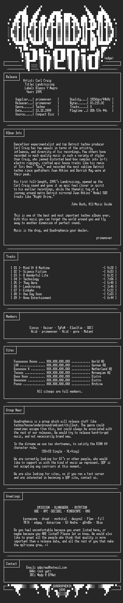 NFO file for Carl_Craig-Landcruising-1995-QDP