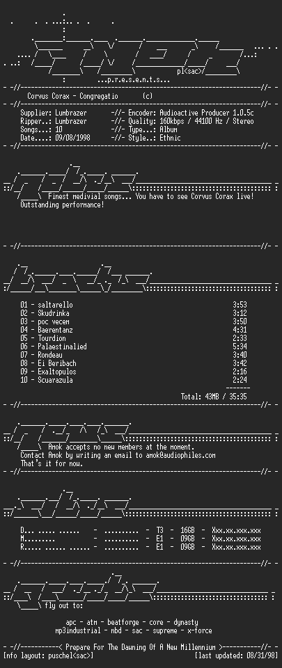 NFO file for Corvus_Corax_-_Congregatio-AMOK