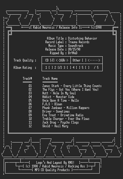 NFO file for Various_Artists-Disturbing_Behavior-RNS