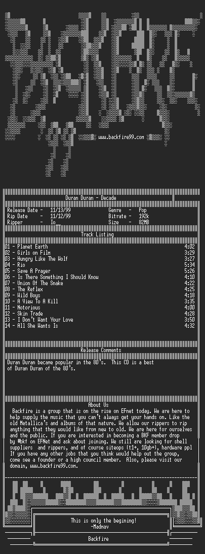 NFO file for Duran_Duran-Decade-1989-BKF