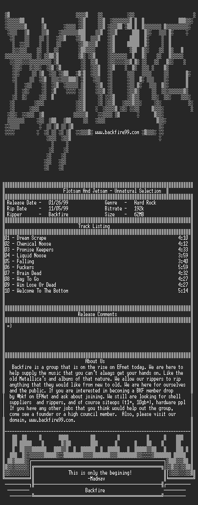 NFO file for Flotsam_And_Jetsam_-_Unnatural_Selection-1999-BKF