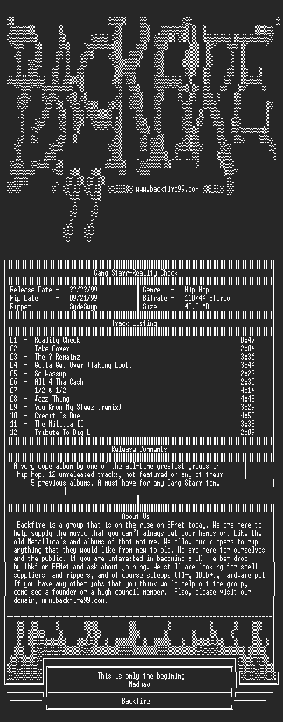 NFO file for Gang_Starr-Reality_Check-1999-BKF