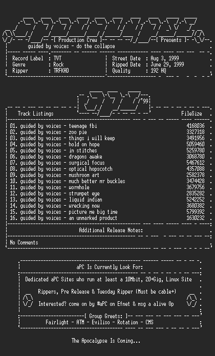 NFO file for Guided_by_voices-do_the_collapse-1999-apc