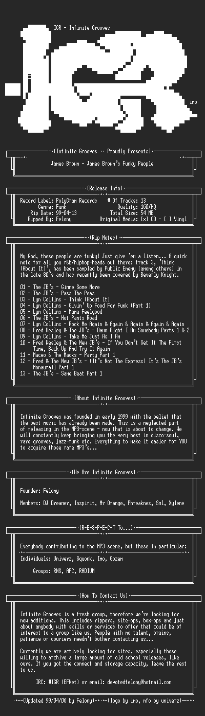 NFO file for James_Brown-James_Brown's_funky_people-1986-IGR