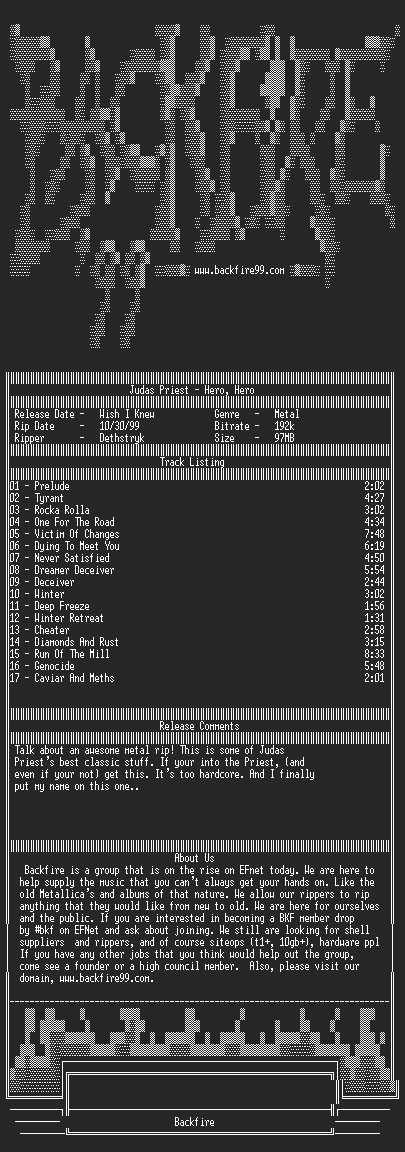 NFO file for Judas_Priest-Hero_Hero-1981-BKF