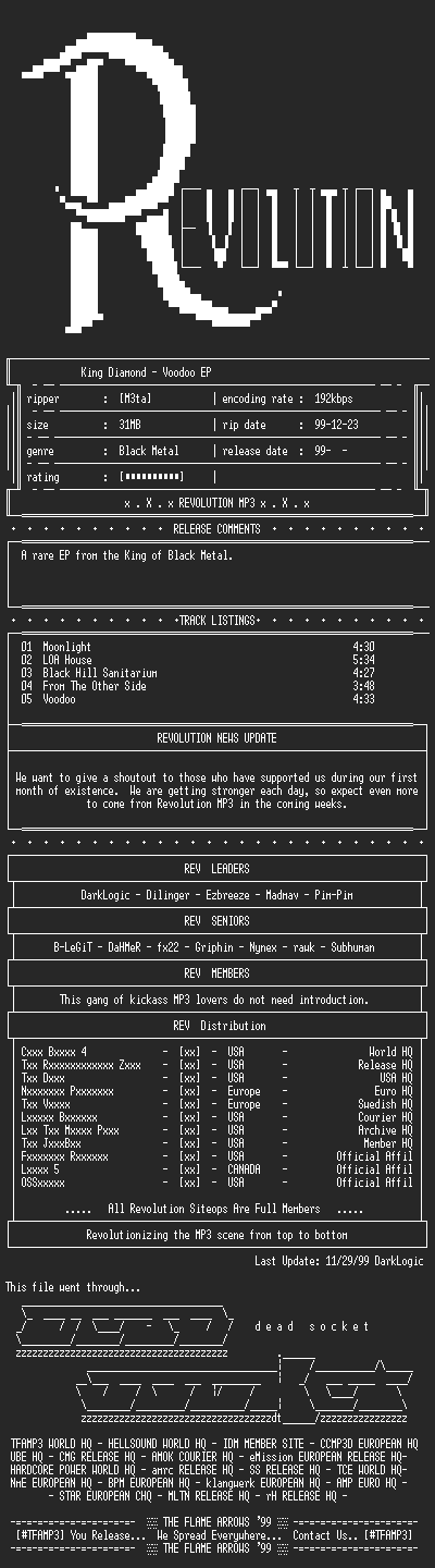 NFO file for King_Diamond-Voodoo_EP-1999-REV