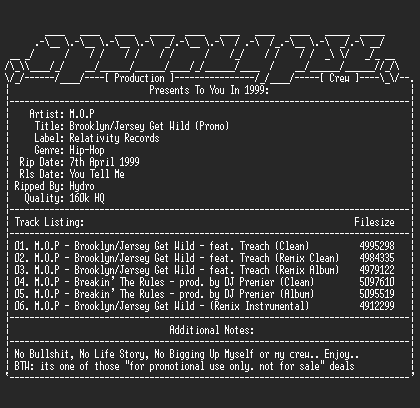 NFO file for M.O.P-Brooklyn_Jersey_Get_Wild_Promo-1999-aPC