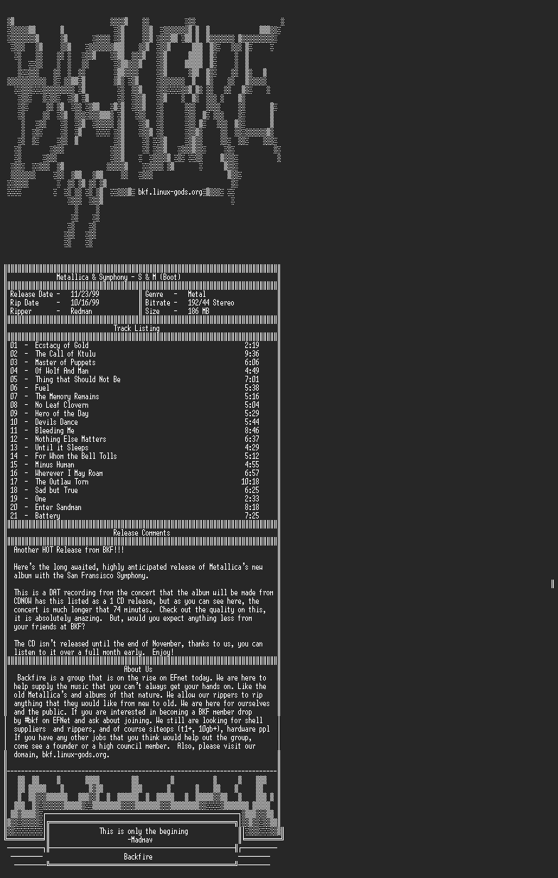 NFO file for Metallica_and_The_Symphony_-_S_and_M_Boot-1999-BKF