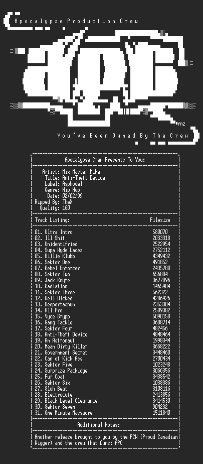 NFO file for Mix_master_mike-anti-theft_device-thex-apc