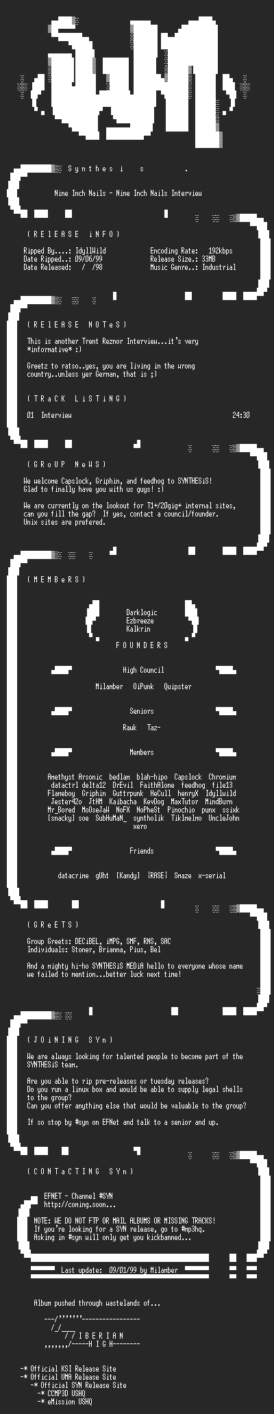 NFO file for Nine_Inch_Nails-Nine_Inch_Nails_Interview-1998-SYN