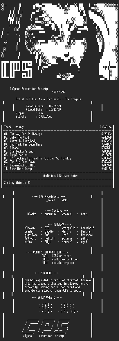 NFO file for Nine_Inch_Nails-The_Fragile-1999-CPS