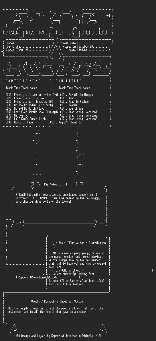 NFO file for VA-Notorious_BIG_-_Re-Born-1999-iMD