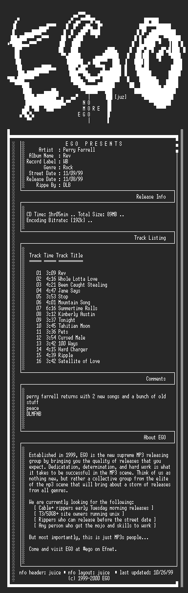 NFO file for Perry_Farrell-Rev-1999-EGO