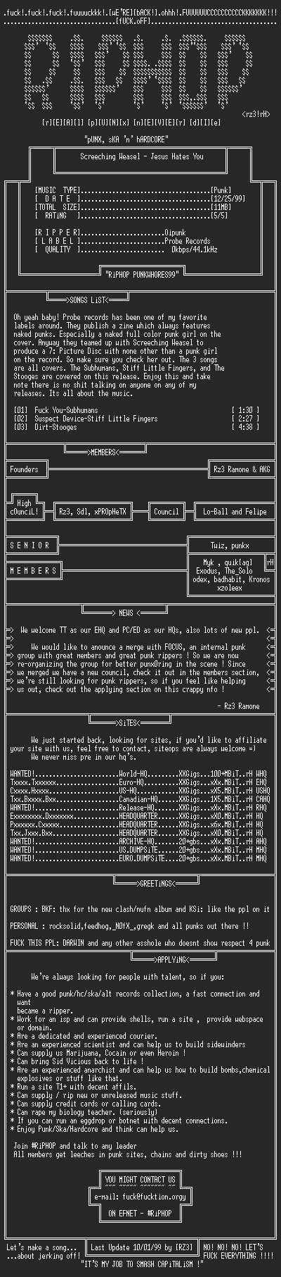 NFO file for Screeching_Weasel-Jesus_Hates_You-1999-rH