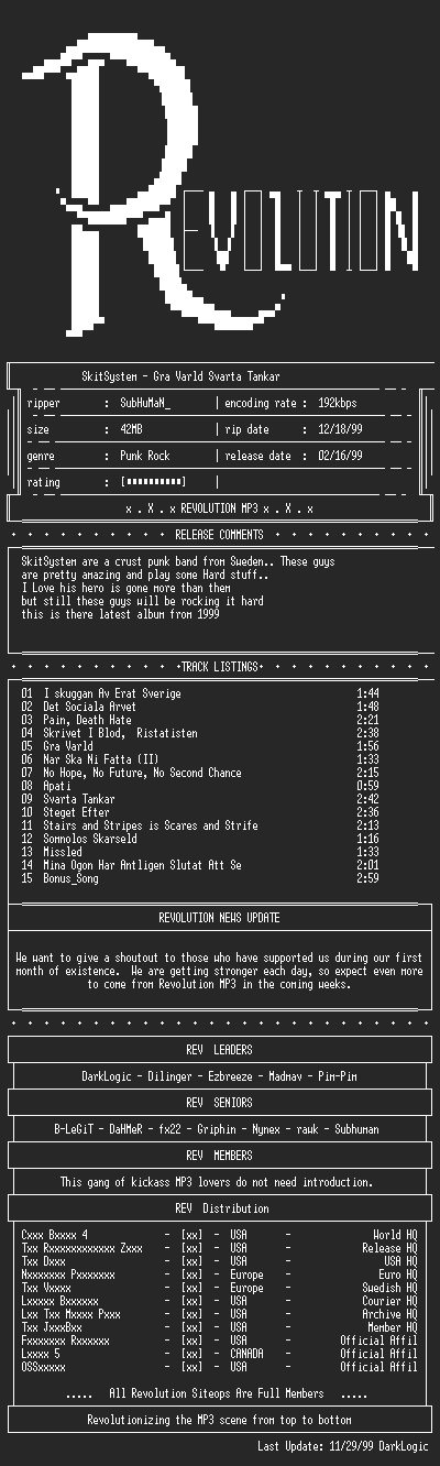 NFO file for Skitsystem-Gra_Varld_Svarta_Tankar-1999-REV