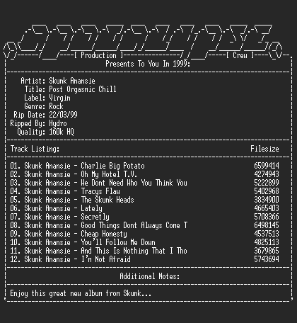 NFO file for Skunk_Anansie-Post_Orgasmic_Chill-1999-aPC