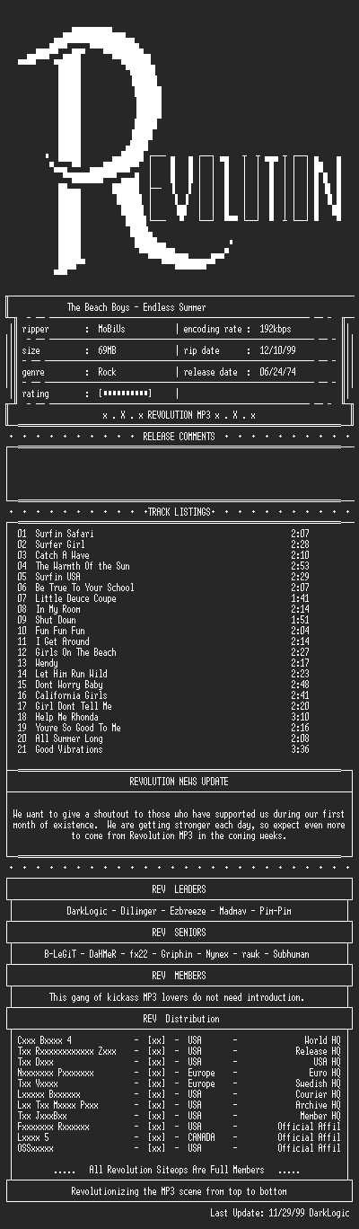 NFO file for The_Beach_Boys-Endless_Summer-1974-REV