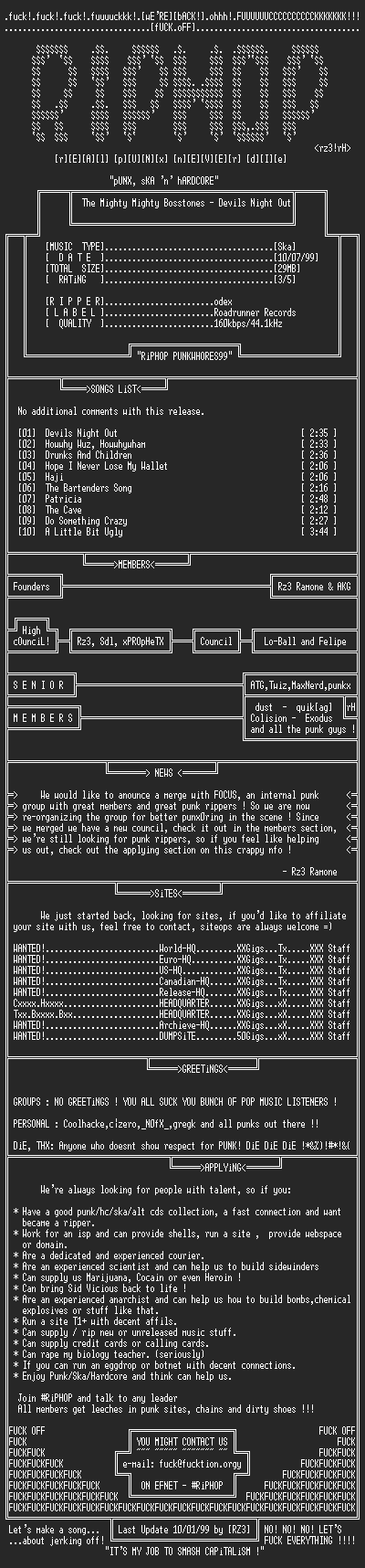 NFO file for The_Mighty_Mighty_Bosstones-Devils_Night_Out-1993-rH