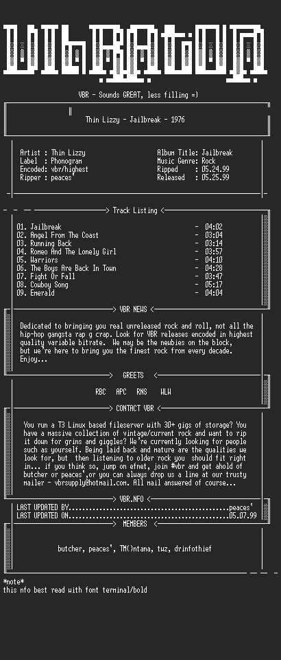 NFO file for Thin_Lizzy-Jailbreak-1976-VBR