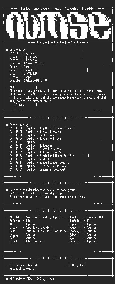 NFO file for Toy-box_-_fantastic-(NmE)