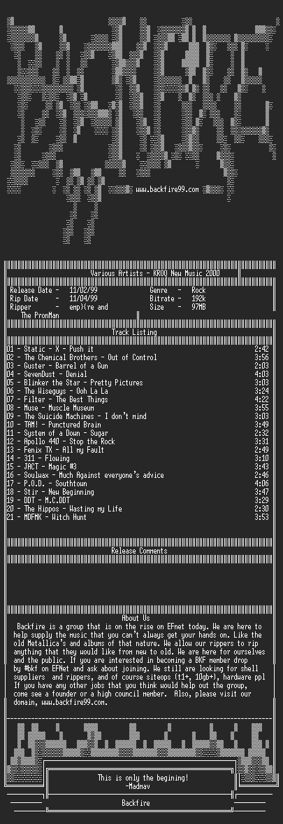 NFO file for VA-Kroq_New_Music_2000-1999-BKF