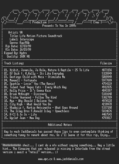 NFO file for VA-Life_Motion_Picture_Soundtrack-1999-aPC