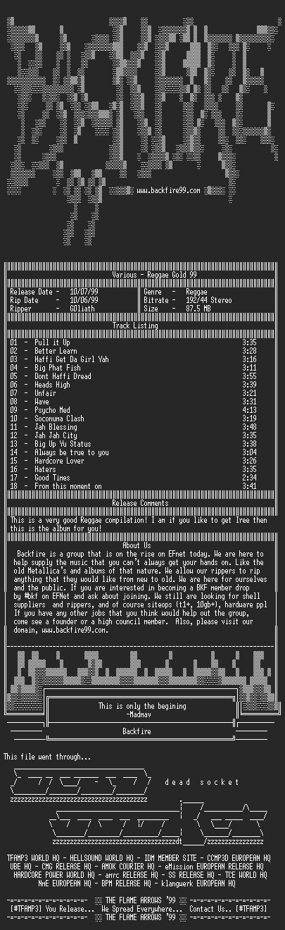 NFO file for VA_-_Reggae_Gold_99-1999-BKF