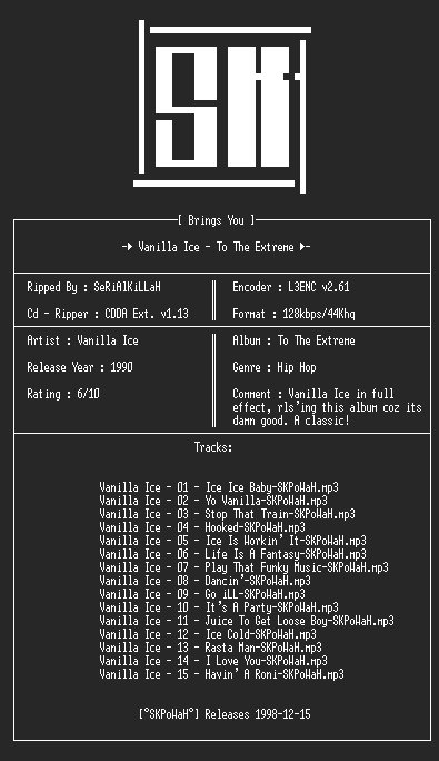 NFO file for Vanilla_Ice-To_The_Extreme-1990-SKPoWaH