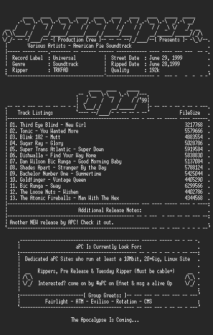 NFO file for Various_Artists-American_Pie_Soundtrack-1999-aPC