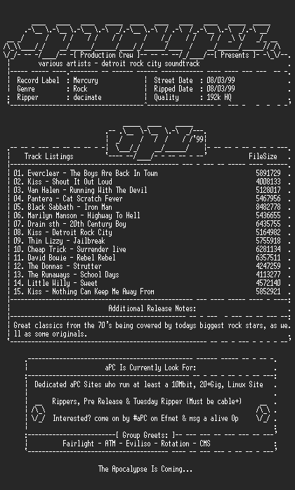 NFO file for Detroit_rock_city-soundtrack-1999-apc