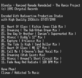 NFO file for Blondie_-_The_Remix_Project_-_ATM