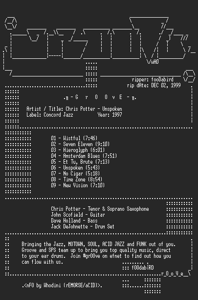 NFO file for Chris_Potter_-_Unspoken_(1997)-gRVe