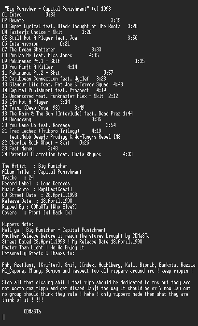 NFO file for Big_Punisher-Capital_Punishment-HNA