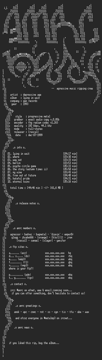 NFO file for Depressive_Age-Lying_In_Wait-1993-AMRC