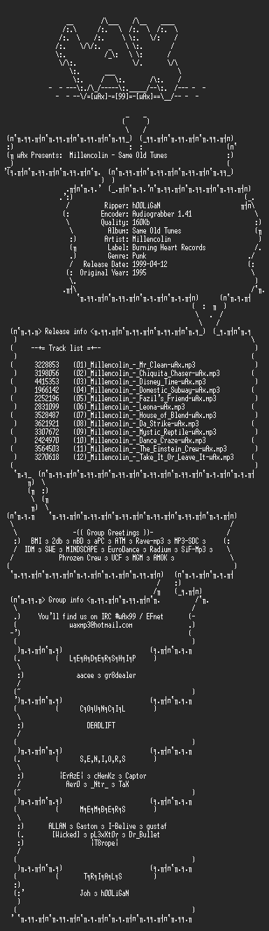 NFO file for Millencolin-Same_Old_Tunes-1995-wAx
