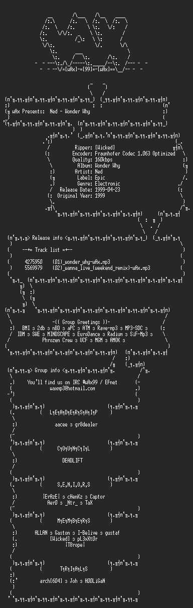 NFO file for Ned_-_Wonder_Why_(1999)-wAx