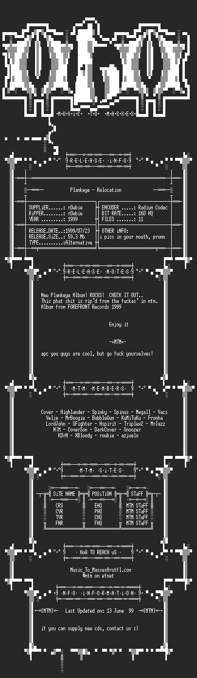 NFO file for Plankeye_-_Relocation_(1972)_-_MTM