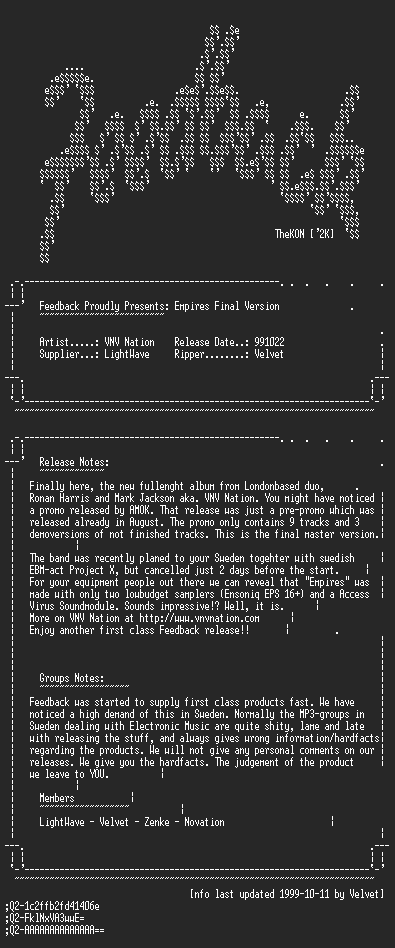 NFO file for VNV_Nation_-_Empires_Final_Version_CD_(1999)-FEEDBACK