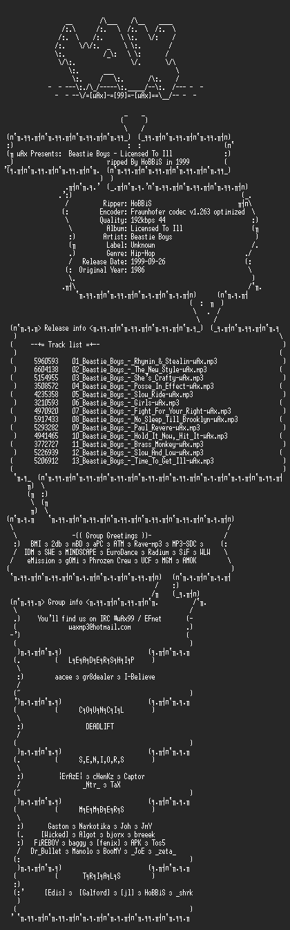 NFO file for Beastie_boys_-_licensed_to_ill_(1986)-wAx