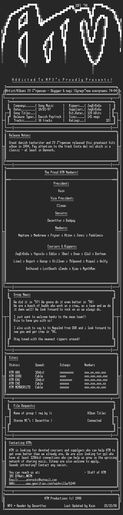 NFO file for CV_Jorgensen_-_Skygger_og_magi_(syregronne_evergreens_74-94)-ATM