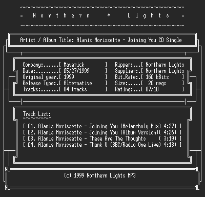 NFO file for Alanis.Morissette.Joining.You.CD.Single-NL