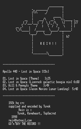 NFO file for Apollo_440_-_Lost_in_Space_-_REIV