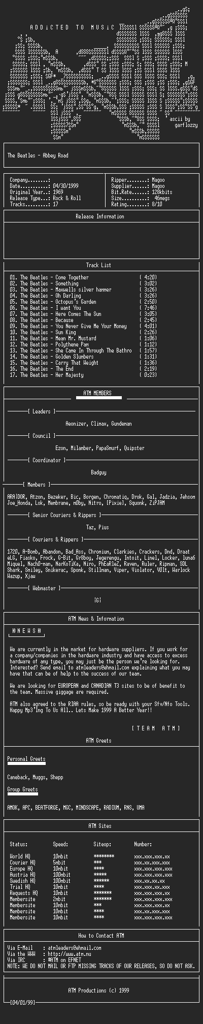 NFO file for Beatles_-_Abbey_Road-(1969)-ATM