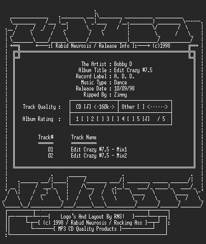 NFO file for Bobby_D-Edit_Crazy_#7.5-RNS